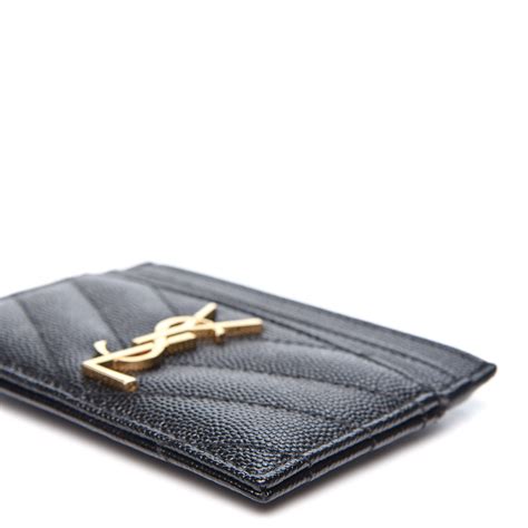 ysl credit card case navy|SAINT LAURENT Grain De Poudre Matelasse Chevron .